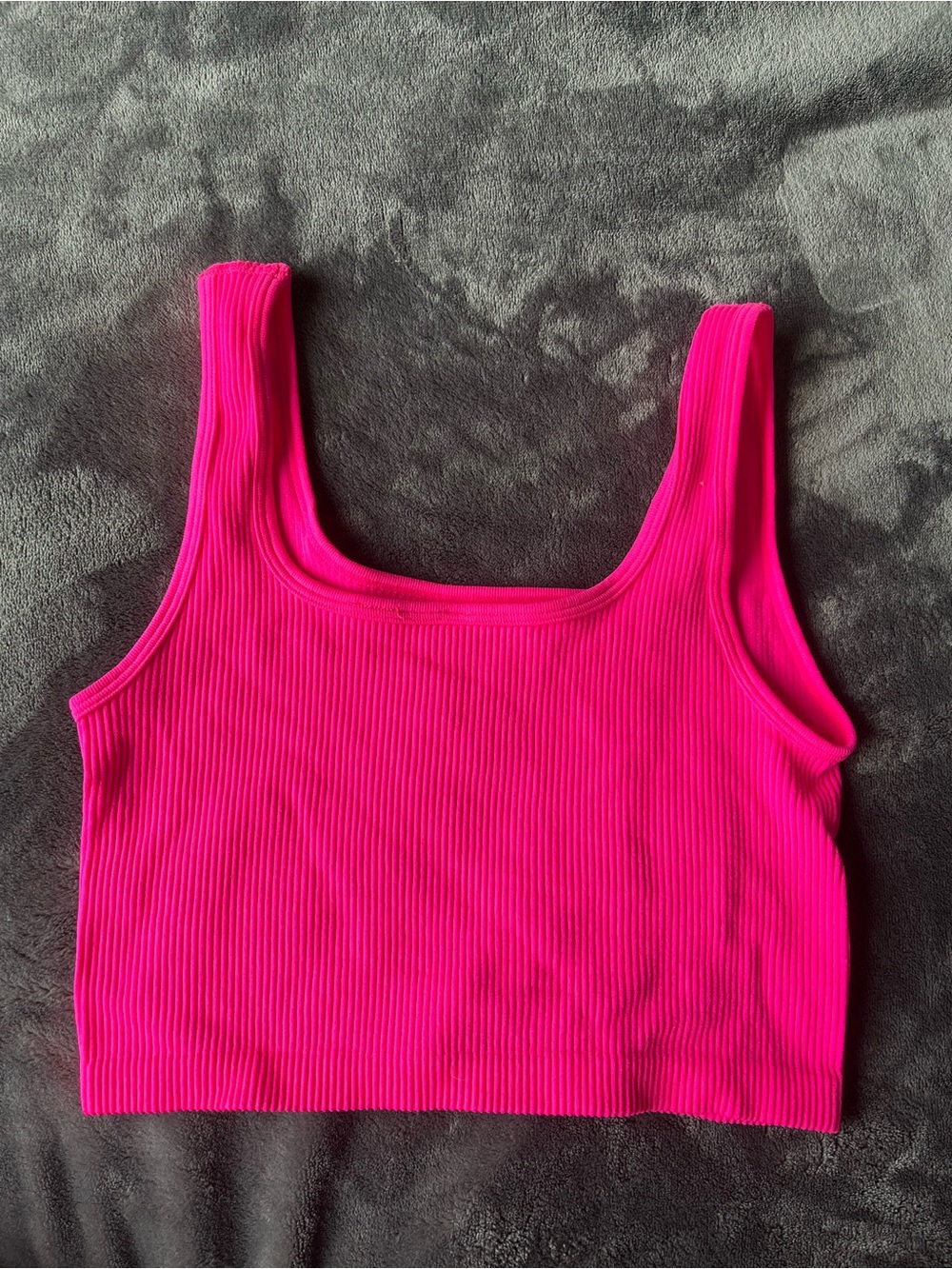 🩷🩷ANWND Women's Cropped Ribbed Scoop Neck Tank Top - Hot Pink🩷🩷